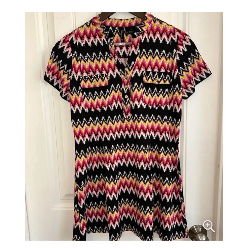 New Dimension petite large multi color shifty dress